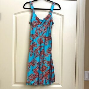 NWT Silk Slip Dress Womens Coral blue Washable silk Lingerie Bridal Beach XS-S